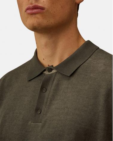 POLO CP.COMPANY CREPE DOUBLE  DYED KN204 921 GUNMETAL GRIS