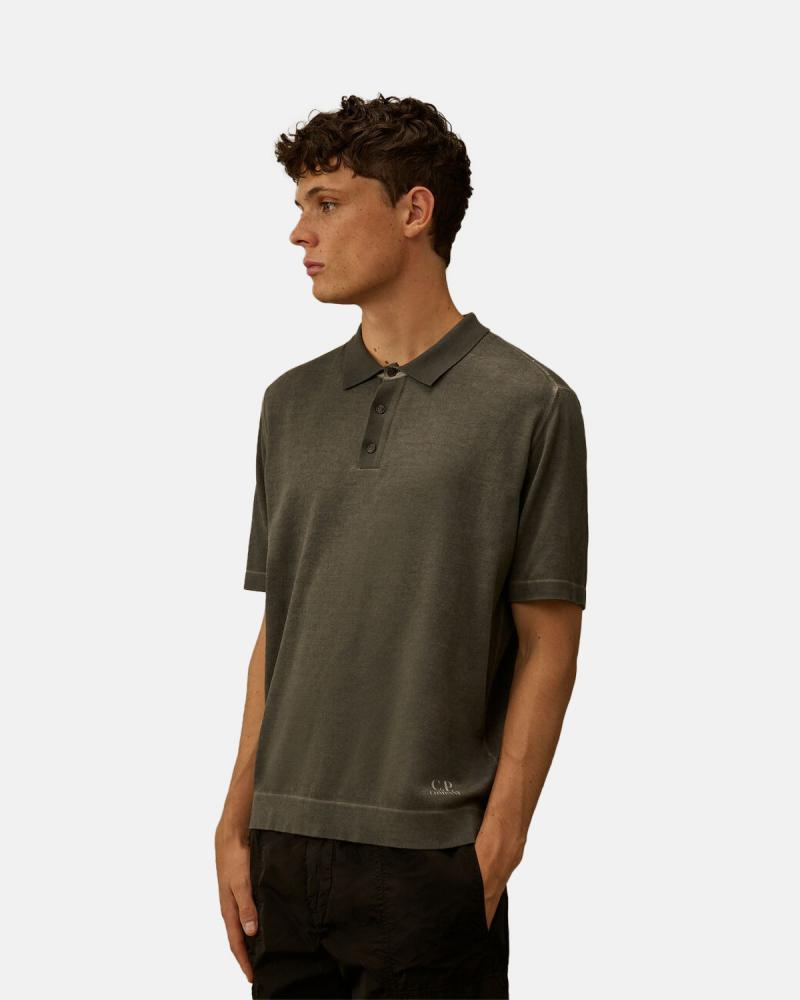 POLO CP.COMPANY CREPE DOUBLE  DYED KN204 921 GUNMETAL GRIS
