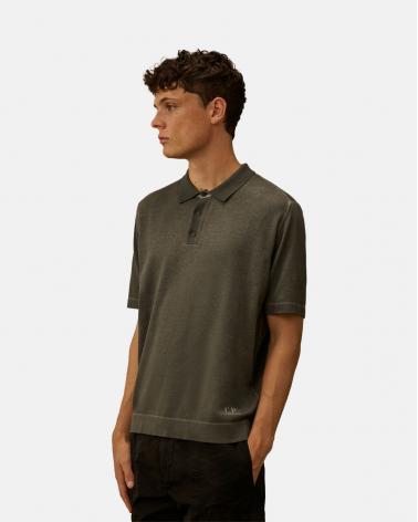 POLO CP.COMPANY CREPE DOUBLE  DYED KN204 921 GUNMETAL GRIS
