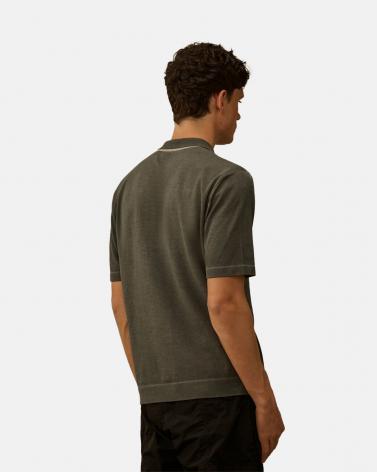 POLO CP.COMPANY CREPE DOUBLE  DYED KN204 921 GUNMETAL GRIS