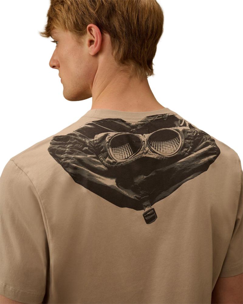 TEE SHIRT C.P COMPANY 725A 904 BEIGE GOOGLE T-SHIRT 