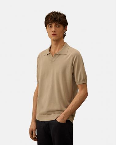 Polo CP COMPANY Collar Coton crepe MKN104  904 DOVE Beige