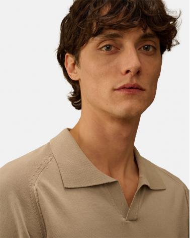 Polo CP COMPANY Collar Coton crepe MKN104  904 DOVE Beige