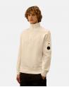 SWEAT CP.COMPANY POLO COLLAR ZIP LIGHT SS22  114 IVOIRE