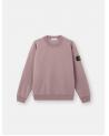 SWEAT STONE ISLAND 6100060 008F ORGANIC COTTON FLEECE  610051 PURPLE GREY  VIOLET