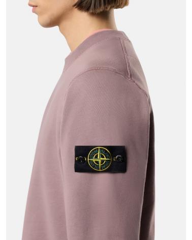 SWEAT STONE ISLAND 6100060 008F ORGANIC COTTON FLEECE  610051 PURPLE GREY  VIOLET