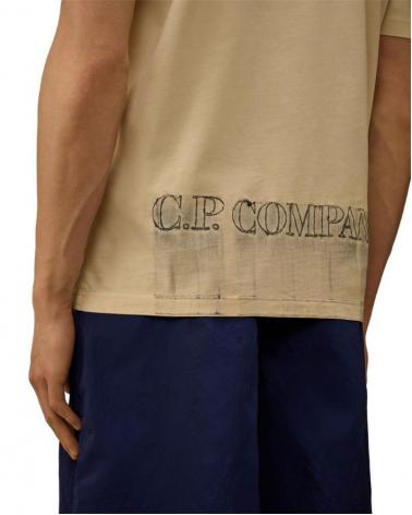 TEE SHIRT CP COMPANY S292 114  FROZEN  BEIGE