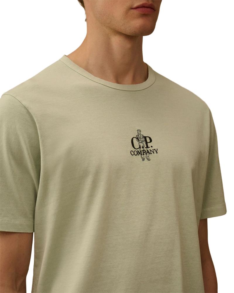 Tee Shirt CP COMPANY 215A  804 Mysty blue  Vert Clair 