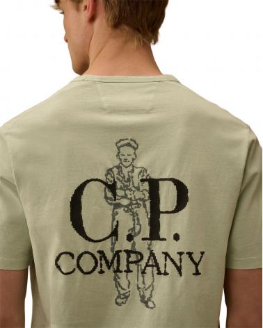 Tee Shirt CP COMPANY 215A  804 Mysty blue  Vert Clair 