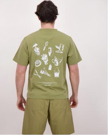 TEE SHIRT GARDENING  OLIVE