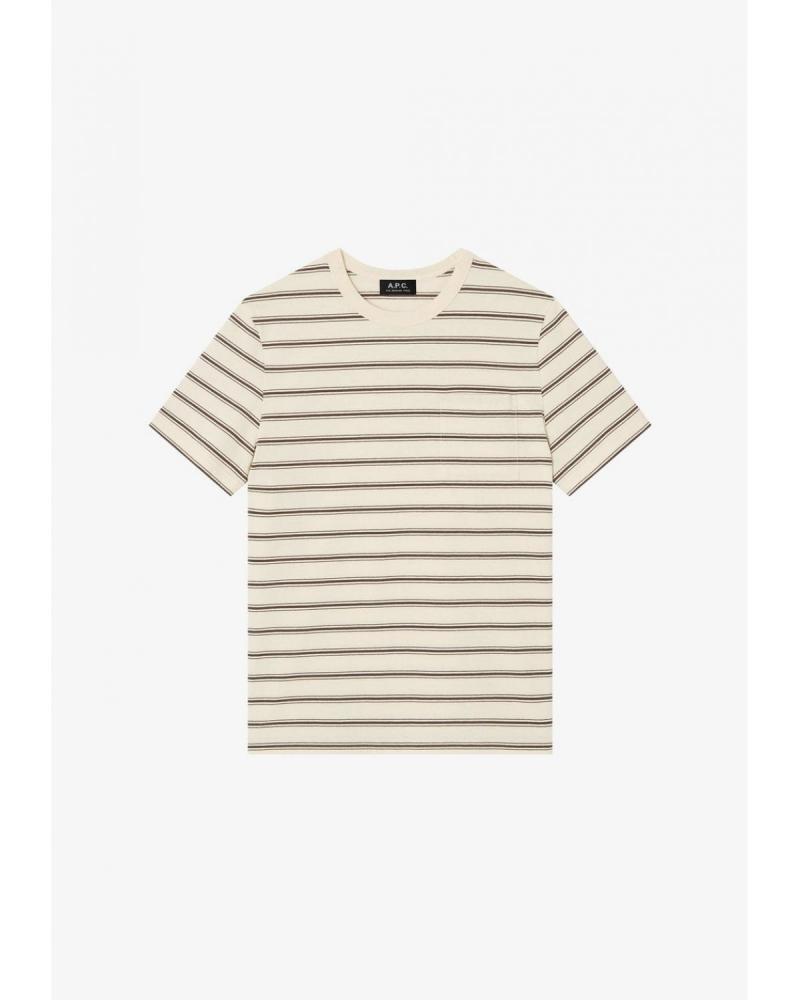 TEE SHIRT A.P.C.RAYE ÈCRU 