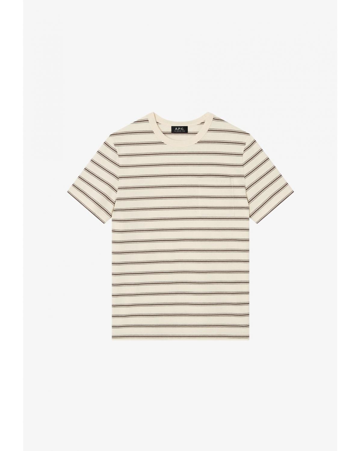 TEE SHIRT A.P.C.RAYE ÈCRU 