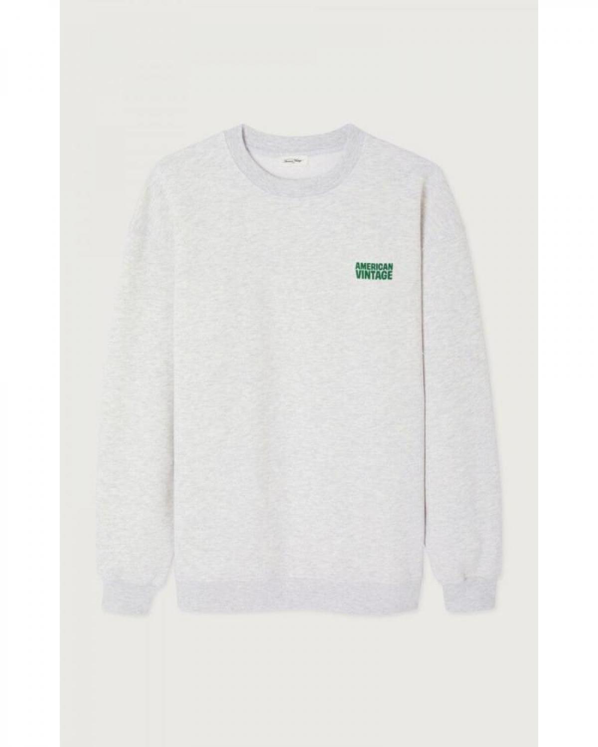 SWEAT AMERICAN VINTAGE Baptown GRIS CHINE 