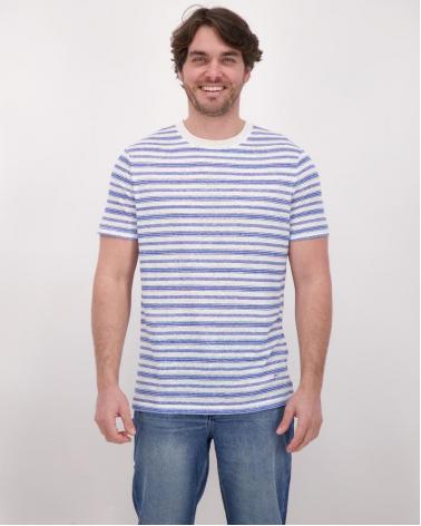 TEE SHIRT A.P.C.RAYURE CIEL 