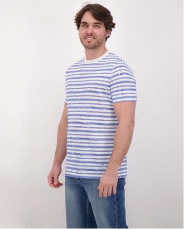 TEE SHIRT A.P.C.RAYURE CIEL 