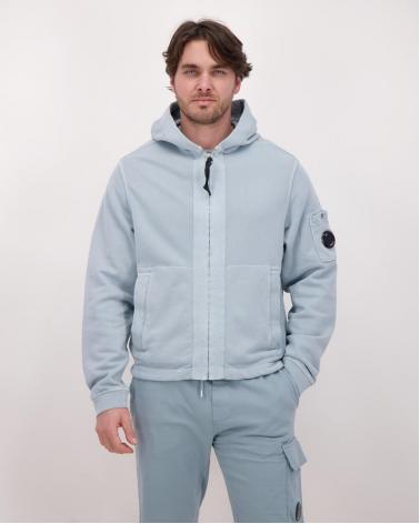 SWEAT CP.COMPANY ZIP HOODED SS039A 809 CIEL 