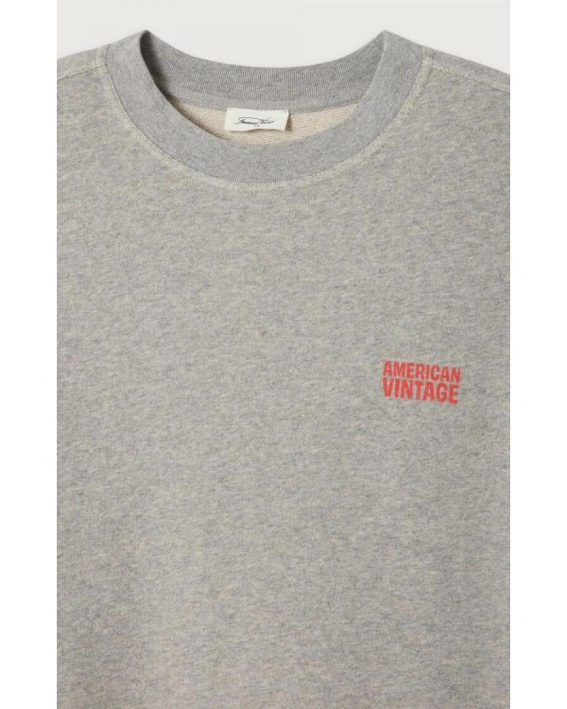 Sweat American Vintage M/Courtes Gris Chiné 