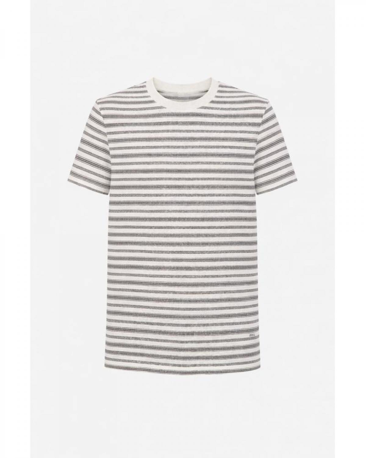 TEE SHIRT A.P.C.RAYURE ECRU/BLANC 