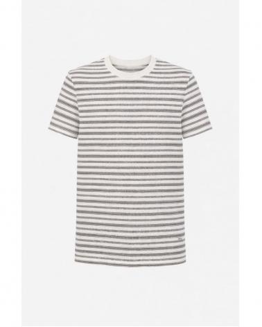 TEE SHIRT A.P.C.RAYURE ECRU/BLANC 
