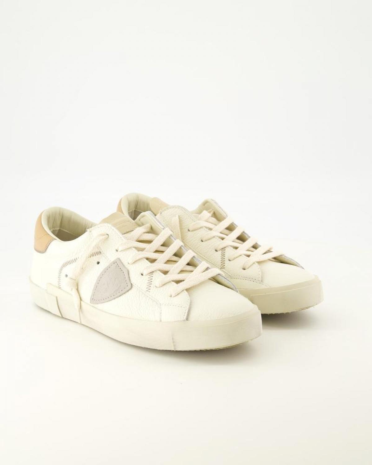 PHILIPPE MODEL PRSX VZ01  CUIR LAIT/MUD NATUREL