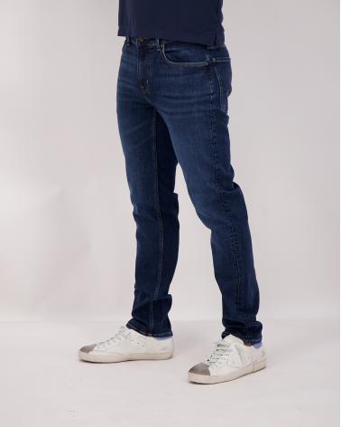 JEAN 7 ALL FOR MANKIND SLIMMY MIRROR DENIM BLEU