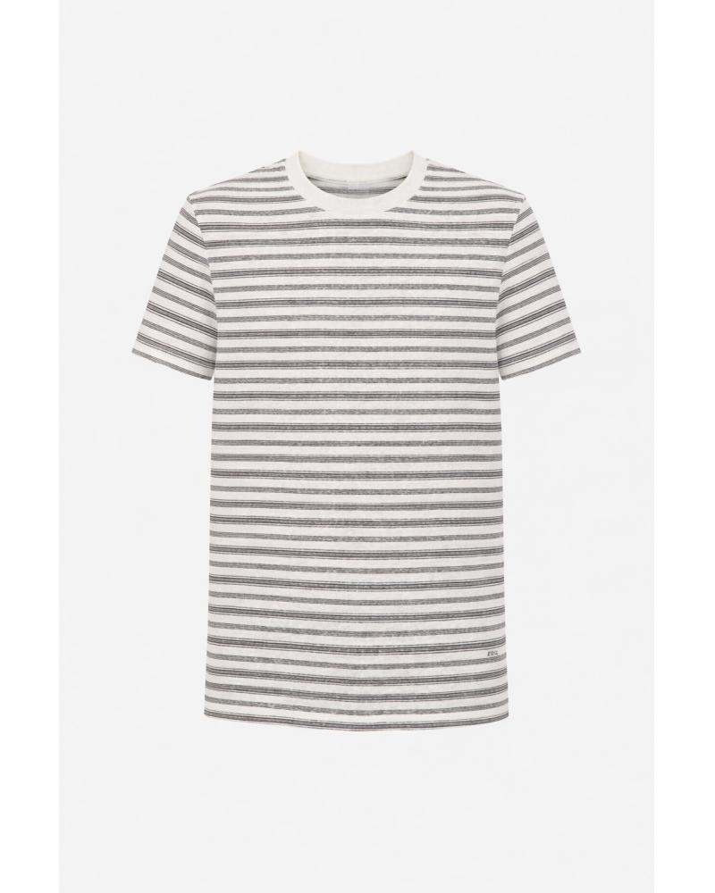 TEE SHIRT A.P.C.RAYURE ECRU/BLANC 