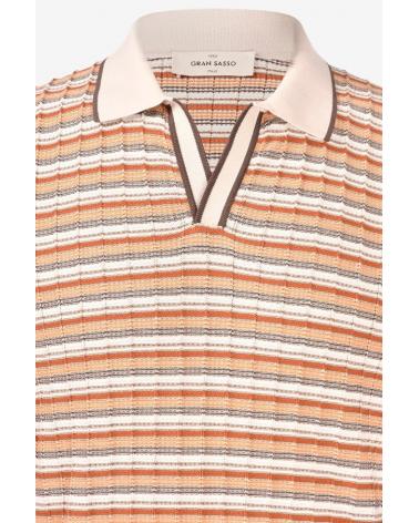 Polo col Ouvert GRAN SASSO BRIQUE/ORANGE