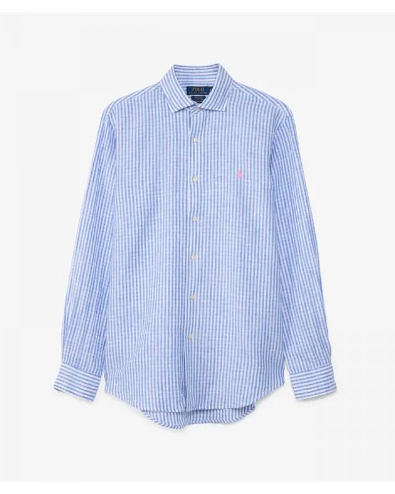 CHEMISE RALPH LAUREN Rayée Seesurker BLEU