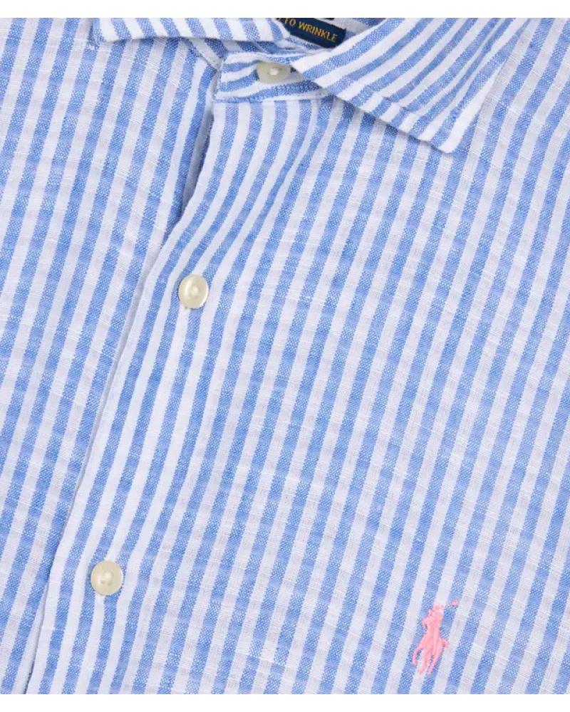 CHEMISE RALPH LAUREN Rayée Seesurker BLEU