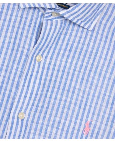 CHEMISE RALPH LAUREN Rayée Seesurker BLEU