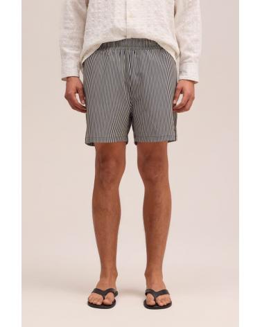 SHORT DE BAIN NN.07 Rayé Marine/Blanc