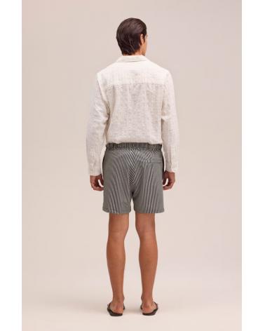SHORT DE BAIN NN.07 Rayé Marine/Blanc
