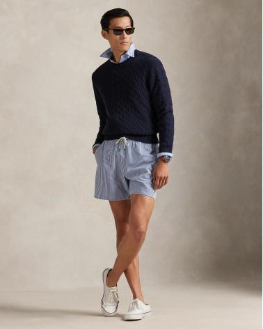 MAILLOT DE BAIN RALPH LAUREN SEERSURKER BLEU