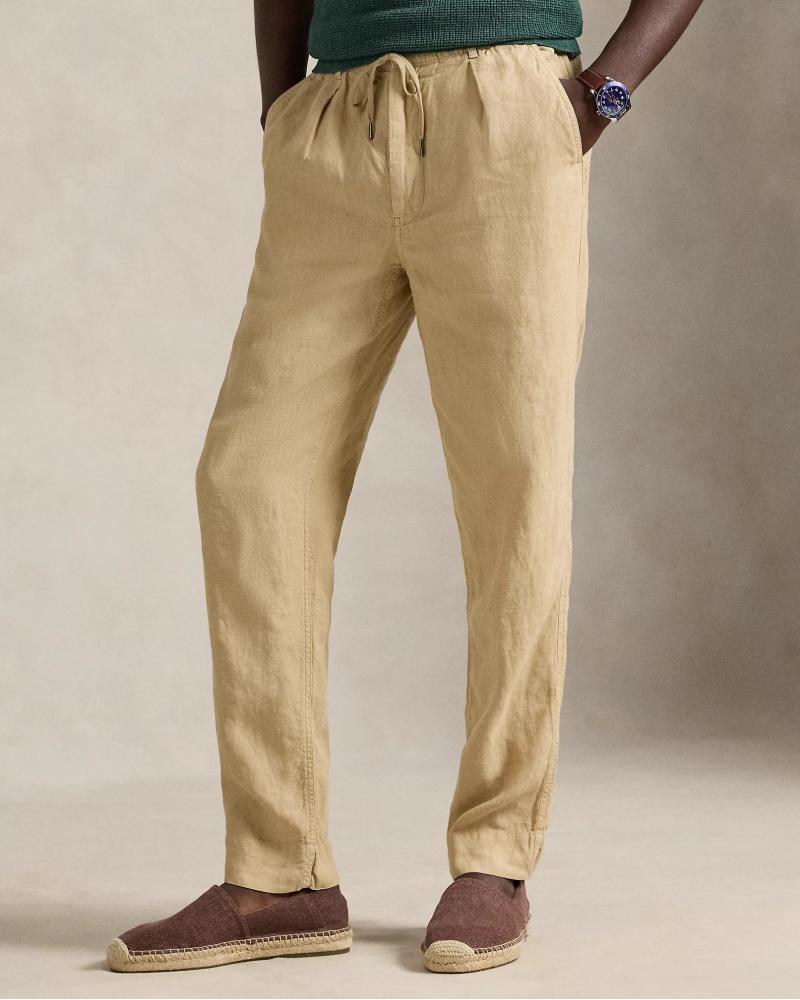PANTALON RALPH LAUREN LIN  BEIGE