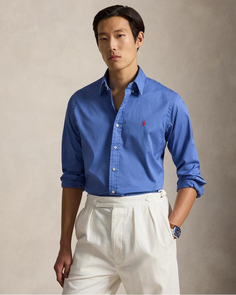 CHEMISE RALPH LAUREN BLEU