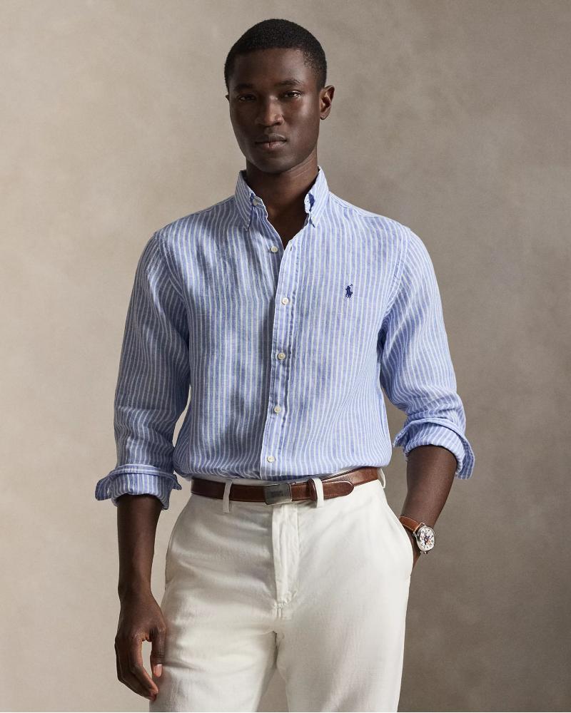 CHEMISE RALPH LAUREN RAYEE LIN BLEU