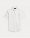 CHEMISE RALPH LAUREN  MANCHES  COURTES LIN BLANC