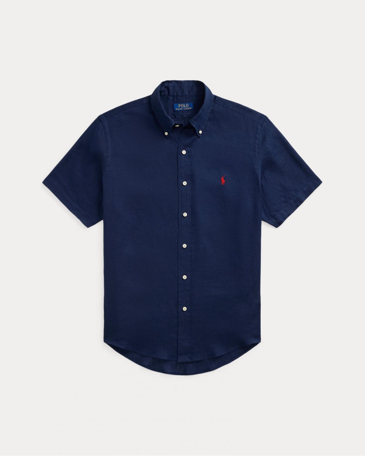 CHEMISERALPH LAUREN  MANCHES  COURTES LIN MARINE