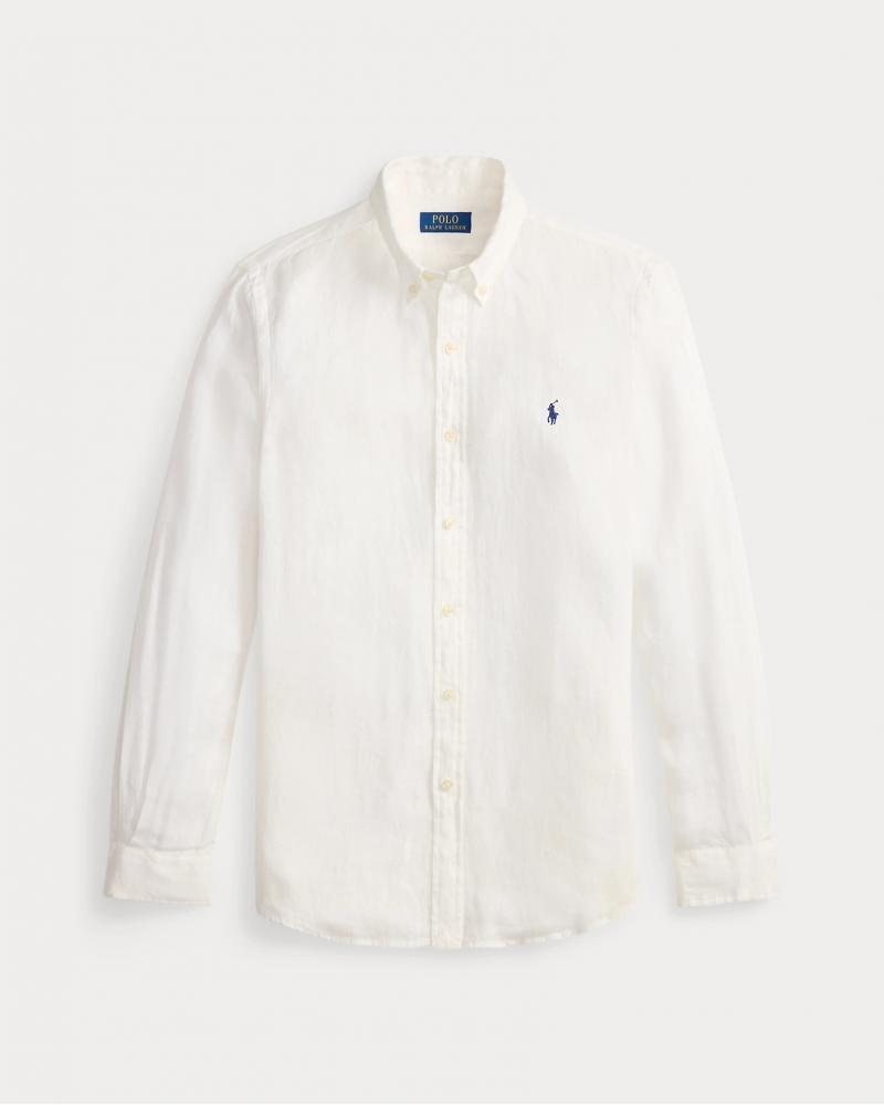 CHEMISE RALPH LAUREN LIN BLANC