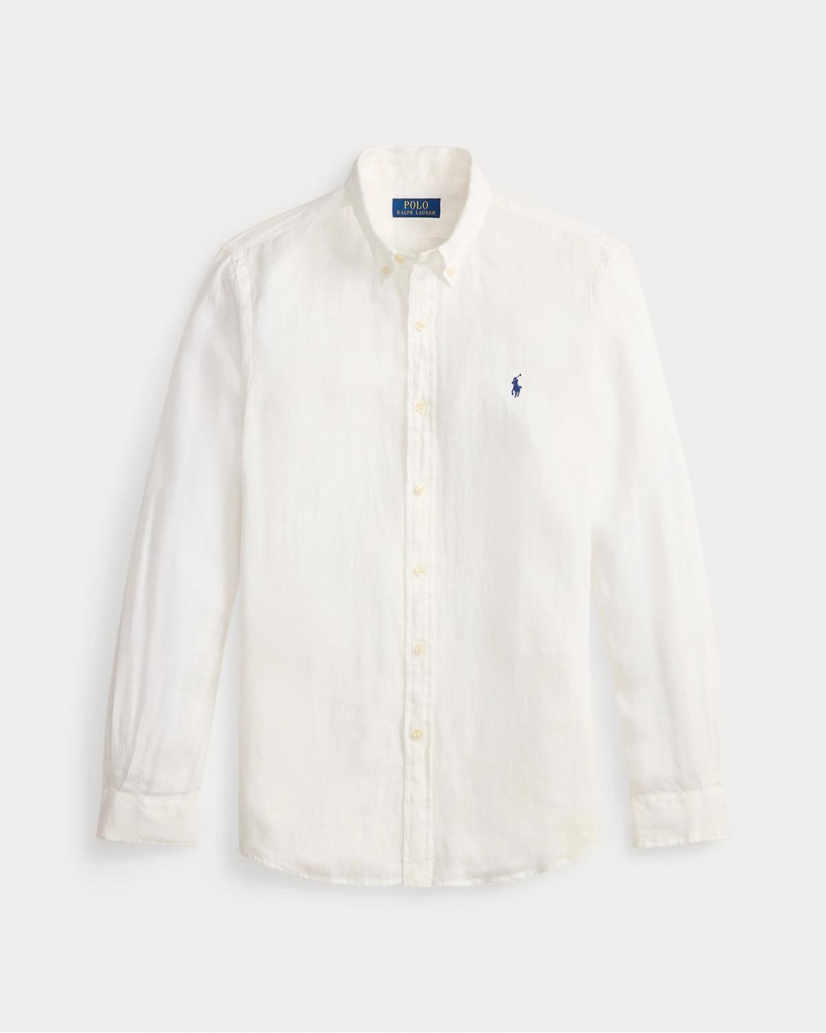 CHEMISE RALPH LAUREN LIN BLANC