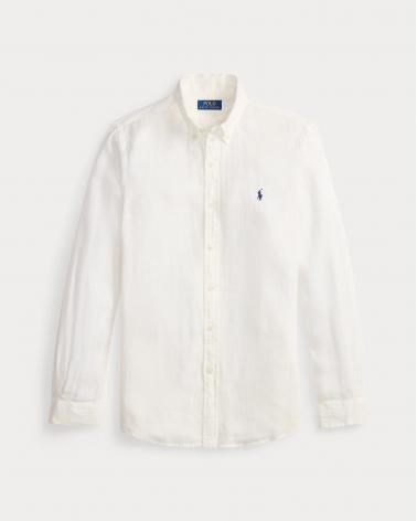 CHEMISE RALPH LAUREN LIN BLANC
