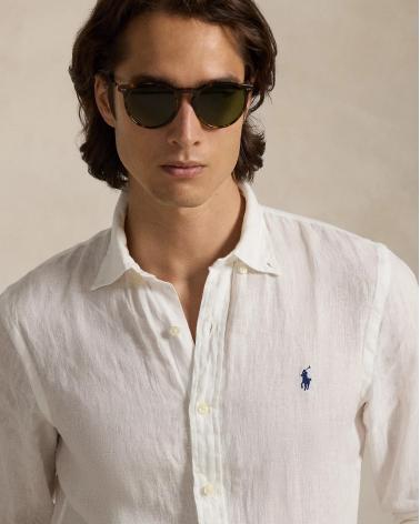 CHEMISE RALPH LAUREN LIN BLANC