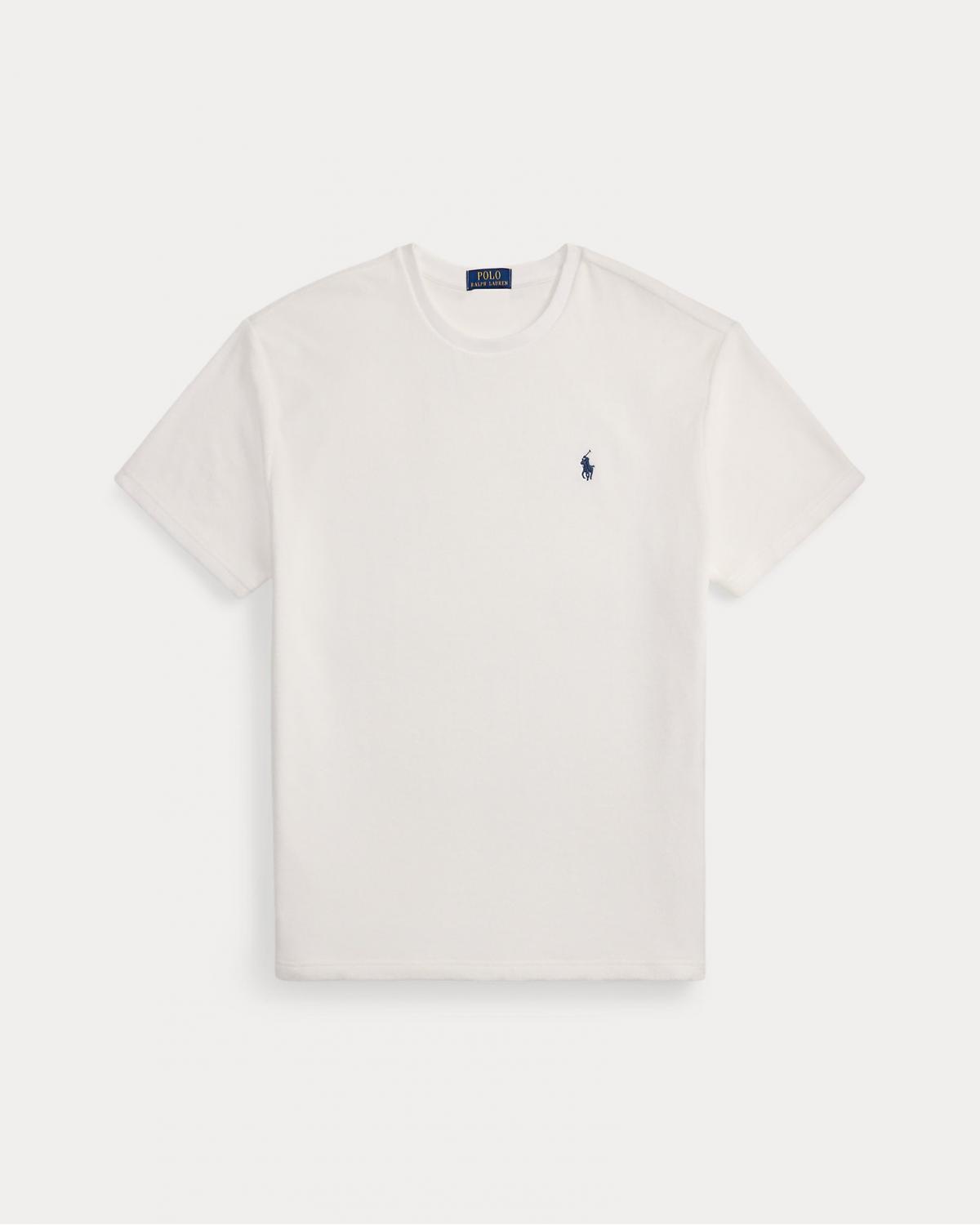 TEE SHIRT RALPH LAUREN MOLLETON EPONGE BLANC