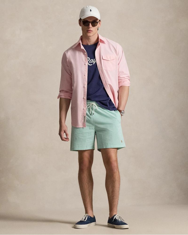 MAILLOT DE BAIN RALPH LAUREN SEERSURKER VERT