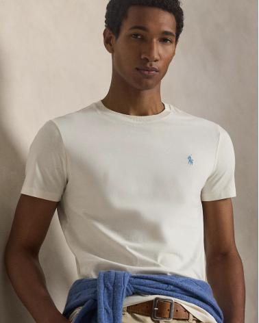 TEE SHIRT RALPH LAUREN Custom Slim Fit BEIGE