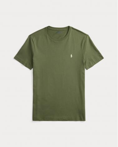 TEE SHIRT RALPH LAUREN Custom Slim Fit VERT  KAKI