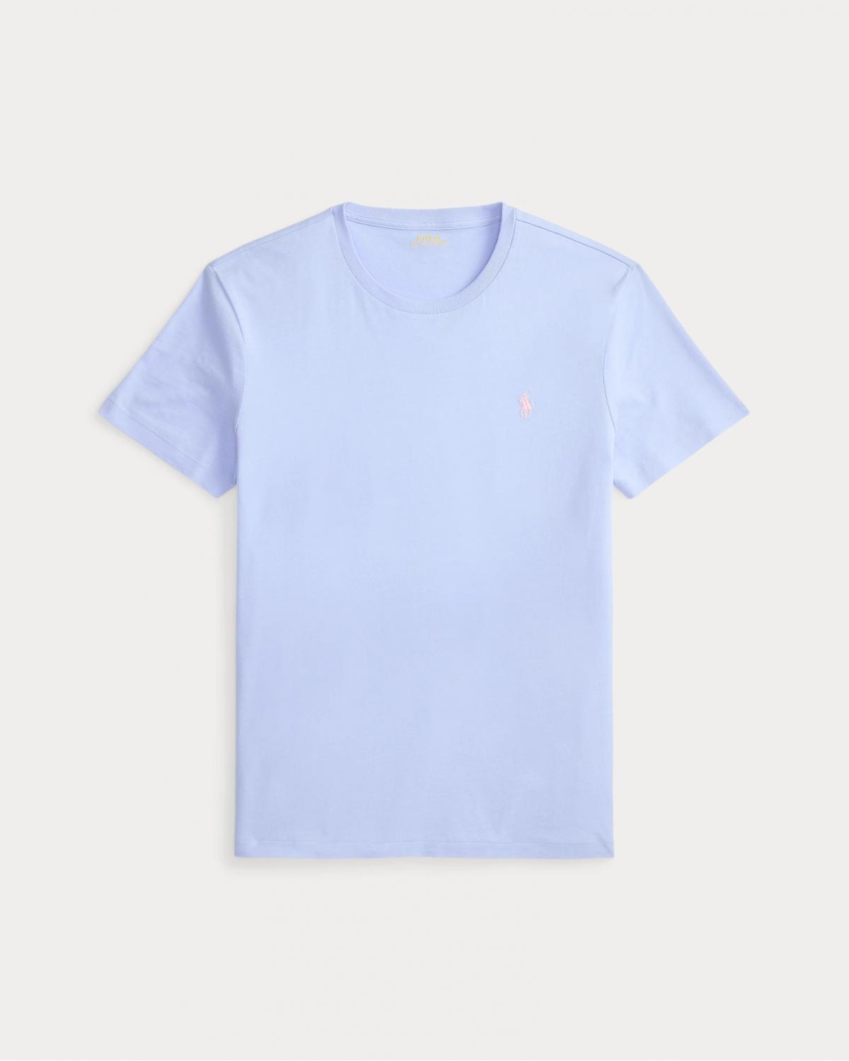 TEE SHIRT RALPH LAUREN Custom Slim Fit BLEU  AZUR
