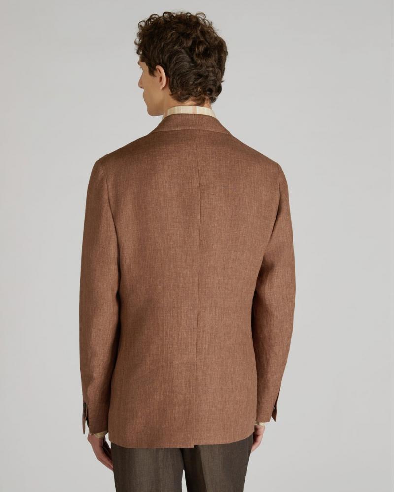 VESTE SLOWEAR LIN MARRON LIN