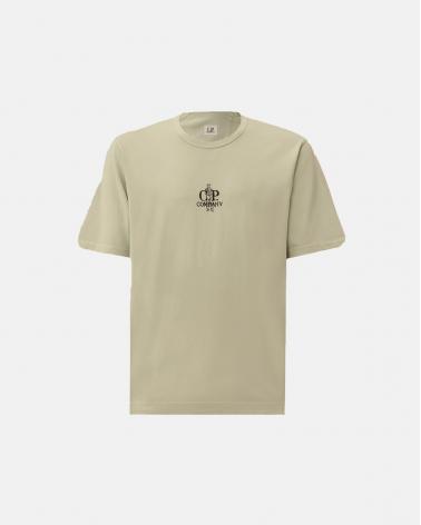 Tee Shirt CP COMPANY 21A  610 Moss Gray  Vert