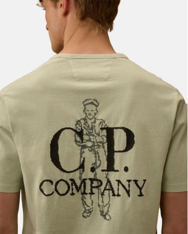 Tee Shirt CP COMPANY 21A  610 Moss Gray  Vert